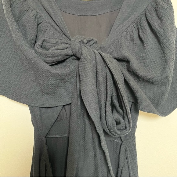 Eloquii Women Plus Size Maxi Dress 3X Black Tie Open Back Cottage Boho 22 - Picture 6 of 11